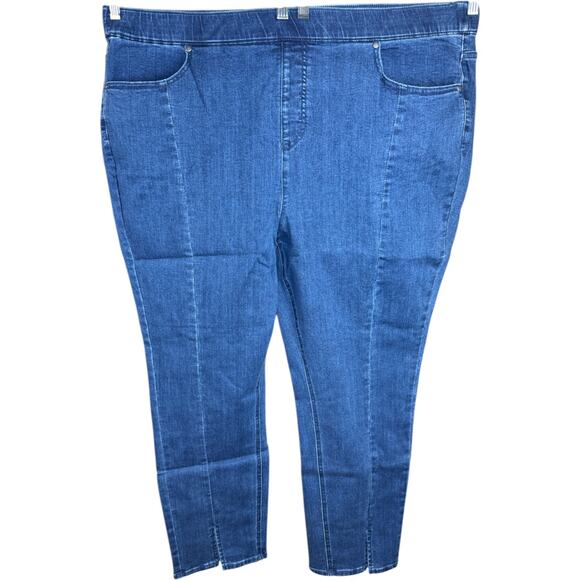Isaac Mizrahi Live! Pull-On Jeggings Plus 24W Medium Indigo NWOT Casual Stretch - Picture 1 of 9